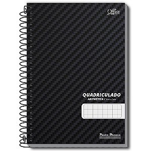 Caderno Quadriculado 1/4 7X7MM 80 Folhas Espiral Office Pacote com 5