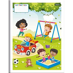 Caderno Quadriculado 1/4 6X6MM 40 Folhas Brochura Flexível Infantil - Pacote com 20