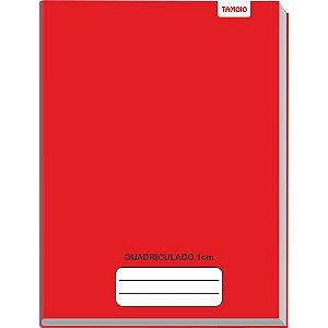 Caderno Quadriculado 1/4 1X1CM 96F Brochura CD Vermel PCT com 05