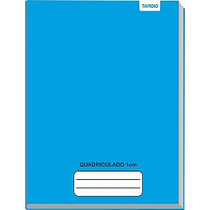 Caderno Quadriculado 1/4 1X1CM 96 Folhas Brochura Azul Pacote com 5
