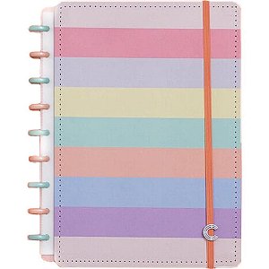 Caderno Inteligente Médio ARCO-ÍRIS Pastel 80 Folhas