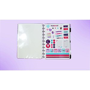 Caderno Inteligente Grande Silver Love 80 Folhas