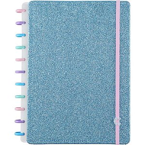 Caderno Inteligente Grande LETS Glíter Ocean Blue