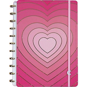 Caderno Inteligente Grande Golden Love 80 Folhas