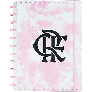 Caderno Inteligente Grande Flamengo Rosa 80 Folhas