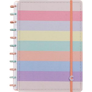 Caderno Inteligente Grande ARCO-ÍRIS Pastel 80FLS