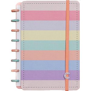Caderno Inteligente A5 ARCO-ÍRIS Pastel - Personalizável com 80 Folhas