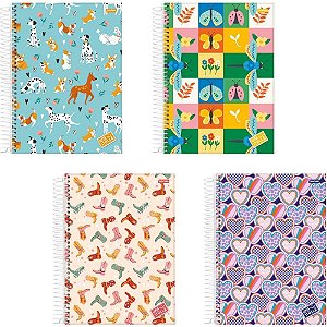 Caderno Espiral 1/4 Capa Dura Stella 80 Folhas - Pacote com 05