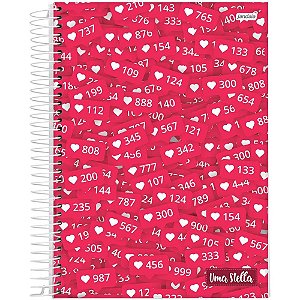 Caderno Espiral 1/4 Capa Dura Stella 80 Folhas - Pacote com 05
