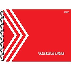 Caderno Desenho UNIV Capa Dura Vermelho 60F PCT com 05