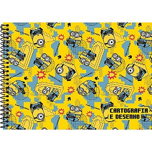 Caderno Desenho UNIV Capa Dura Minions 80FLS PCT com 05