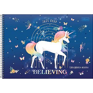 Caderno Desenho Universitário Capa Dura BLINK 80 Folhas Pacote com 4