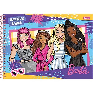 Caderno de Desenho Universitário Capa Dura Barbie - 80 Folhas