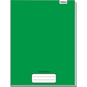 Caderno Caligrafia Capa Dura Liso 48 Folhas Brochurão Verde Pacote com 5