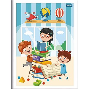 Caderno Brochurão Capa Infantil 60 Folhas Pacote com 10