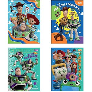 Caderno Brochurão Capa Dura TOY STORY 80 Folhas - Pacote com 05 Unidades