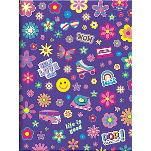 Caderno Brochurão Capa Dura POP Collection 96 Folhas Pacote com 5
