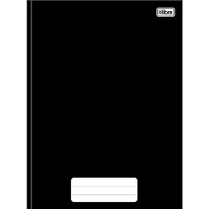 Caderno Brochurão Capa Dura Pepper 80 Folhas Preto - Pacote com 5 Unidades