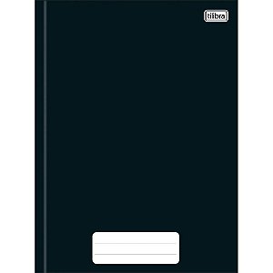 Caderno Brochurão Capa Dura Pepper 80 Folhas Preto - Pacote com 5 Unidades