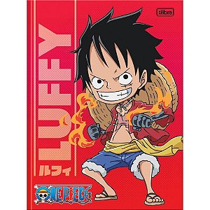 Caderno Brochurão Capa Dura ONE Piece 80 Folhas Pacote com 05