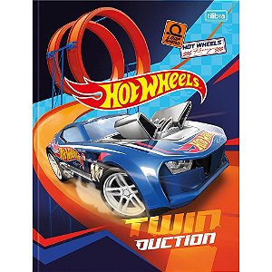 Caderno Brochurão Capa Dura HOT Wheels 80 Folhas - Pacote com 05