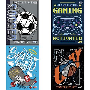 Caderno Brochurão Capa Dura D+ 96 Folhas - Pacote com 5 Unidades