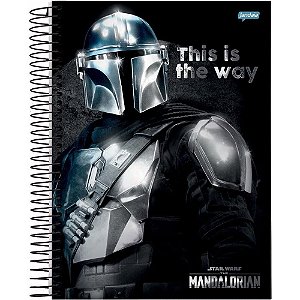 Caderno Brochura 1/4 Capa Dura STAR WARS Mandalorian 80FLS PCT com 05
