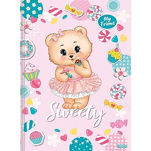 Caderno Brochura 1/4 Capa Dura MY Friend 48F PCT com 10