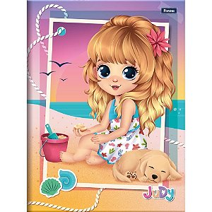 Caderno Brochura 1/4 Capa Dura JUDY 80 Folhas Pacote com 10