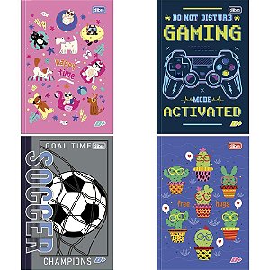 Caderno Brochura 1/4 Capa Dura D+ 48 Folhas - Pacote com 15