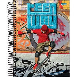Caderno 12X1 Capa Dura Teen WAY 240FLS PCT com 04