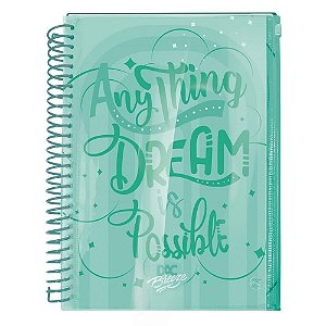 Caderno 10X1 Capa Dura Colegial Breeze VERDE160FCOM Malote