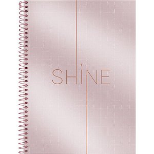 Caderno Espiral 10X1 Capa Dura Shine 160 Folhas - Pacote com 4 Unidades
