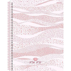 Caderno 10X1 Capa Dura Rosa Rose 160F PCT com 04