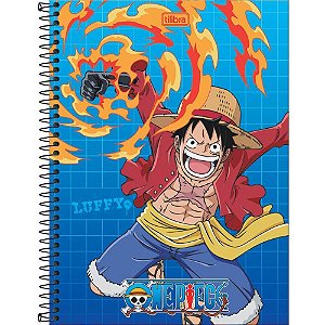 Caderno 10X1 Capa Dura ONE Piece 160 Folhas - Pacote com 4 Unidades