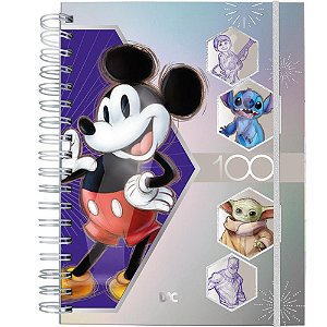 Caderno 10X1 Capa Dura Mickey SMART 80F com Elástico