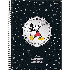 Caderno 10X1 Capa Dura Mickey 160 Folhas - Pacote com 4 Unidades