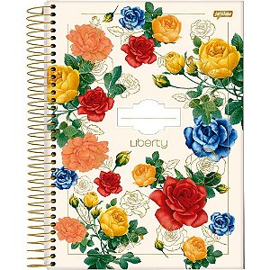 Caderno 10X1 Capa Dura Liberty 160 Folhas Pacote com 4 Unidades