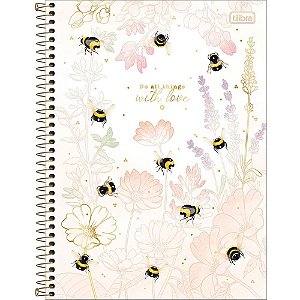 Caderno 10X1 Capa Dura Honey Bee 160FLS PCT com 04