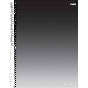 Caderno 10X1 Capa Dura Colors Preto 160F PCT com 04