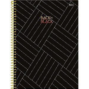 Caderno 10X1 Capa Dura BACK TO BLACK 160 Folhas - Pacote com 4