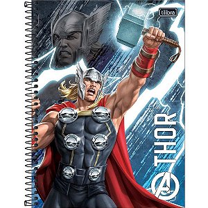 Caderno Espiral Capa Dura Avengers 10 Matérias 160 Folhas - Pacote com 4 Unidades