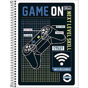Caderno 1X1 Flexível Pepper Masculino 80 Folhas Pacote com 04