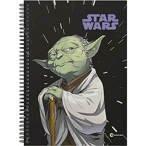 Caderno 01X1 Capa Dura Colegial STAR WARS 80 Folhas 24,5X18,5CM