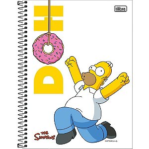 Caderno 01X1 Capa Dura THE Simpsons 80 Folhas - Pacote com 04