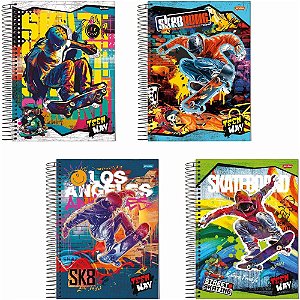 Caderno 01X1 Capa Dura Teen WAY 96 Folhas Pacote com 4 Unidades