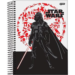 Caderno 01X1 Capa Dura STAR WARS 80 Folhas - Pacote com 04