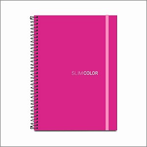 Caderno 01X1 Capa Dura SLIM Color Universitário CPPP PINK 80 Folhas Pacote com 4
