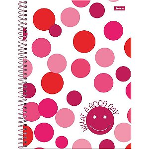Caderno 01X1 Capa Dura PINK Power 80 Folhas - Pacote com 4 Unidades