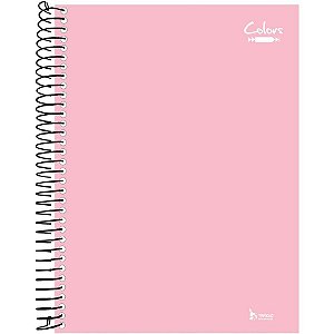 Caderno 1X1 Capa Dura Neutro Rosa Pastel 96 Folhas - Pacote com 4 Unidades